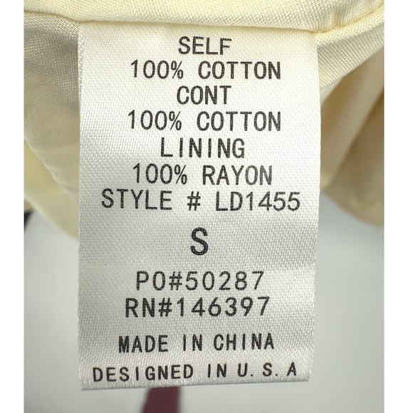 EB LUXE LA Beige Puff Sleeve Tiered Midi French‎ Girl Holiday Party Dress Size S - Picture 9 of 10